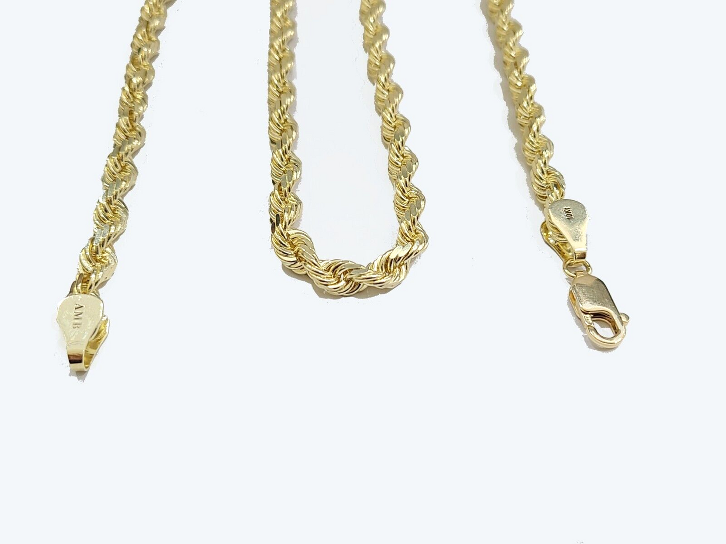 10k Gold Rope Chain Necklace 6mm 24 Inch SOLID Mens 10kt Yellow Gold Strong,REAL
