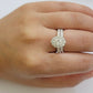 Real 14k Gold Diamond Wedding Engagement Ring Band SET Ladies 2 CT Diamonds Oval