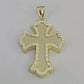 10k Jesus Roman Cross Charm Pendant Religious REAL 10Kt Yellow Gold