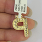 10k Gold Initial P Charm Rope Chain 16"-26" 2.5mm SET Necklace Alphabet Pendant