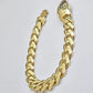 Real 10k Yellow Gold Bracelet 13mm 7.5 Inch Royal Monaco Cuban Link Men Box Lock