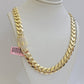 Real 14K Yellow Gold Necklace Royal Monaco Chain 10mm chain 22Inch Mens Puro ORO