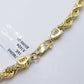 Real 14K Yellow Gold Rope Chain Necklace 5mm 22" 24" 26" inch for Men, Lobster