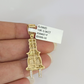10K Solid Gold Miami Cuban Chain SET Diamond Plug Charm 18"-26" 2.5mm Necklace
