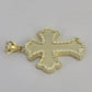 10k Jesus Roman Cross Charm Pendant Religious REAL 10Kt Yellow Gold