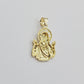 Real 10k Yellow Gold Rope Chain Charm Jesus Head Pendant SET 3mm Necklace