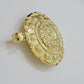 Real 10k Yellow Gold Charm Pendant Jesus Head Face & Virgin Mary 10KT For Men's