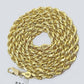 Real 14K Yellow Gold Rope Chain 2.5-5mm Necklace 18-26 Inches Lobster Lock SALE