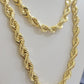 6mm 10k Gold Rope Chain Necklace 22 Inch Mens REAL 10kt Yellow Gold Strong SOLID