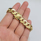 Real 10k Gold Bracelet 12mm Royal Miami Cuban Link 9 inch Men's 10kt Yellow Gold