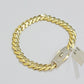 10k Yellow Gold Bracelet Ladies 7.25 Inch Royal Monaco Cuban Link 7mm For Women