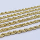 Real 14K Yellow Gold Rope Chain Necklace 5mm 22" 24" 26" inch for Men, Lobster