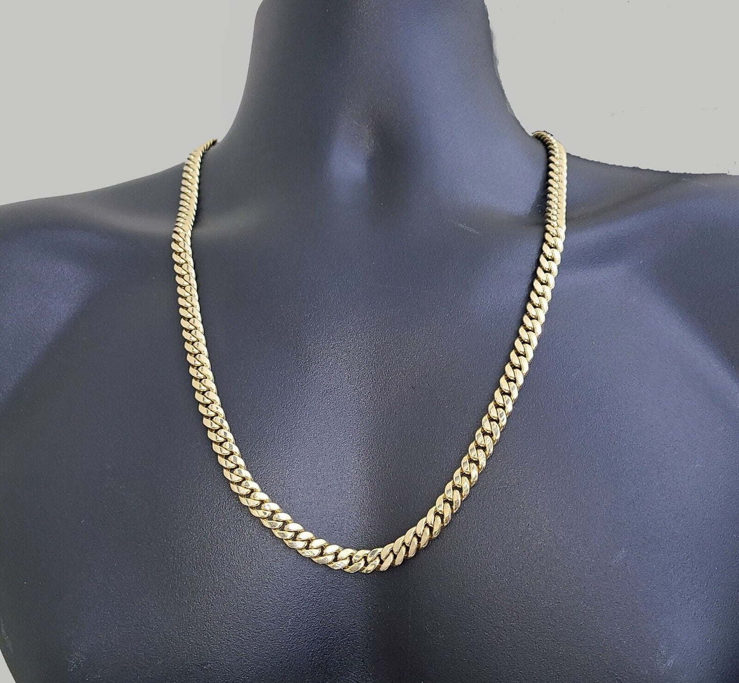 Real 10k Yellow Gold 8mm Miami Cuban Chain Necklace 18''-30'' inch 10kt Unisex