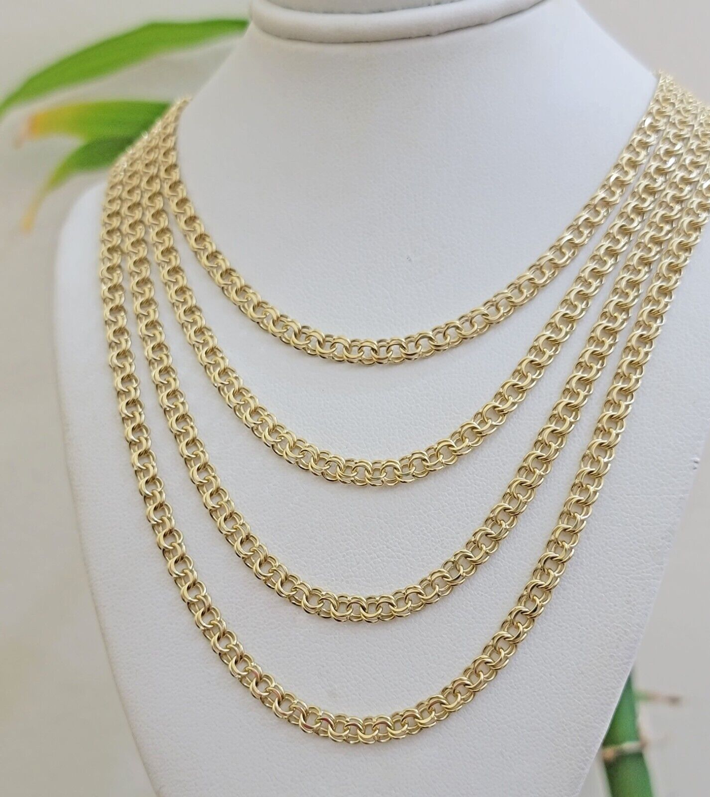 Real 10k Gold Kids Chino Chain Necklace 16 Inch 5mm SOLID 10KT Yellow Gold