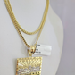 10K Solid Gold Miami Cuban Chain SET Last Supper Pendant Charm 18"-26" 2.5mm