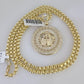 10k Gold Byzantine Chain Medusa Head Pendant SET REAL 10kt 3mm 18"-28" 10Kt