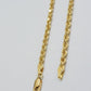 Solid 18k Yellow Gold Necklace Rope Chain 3mm 24'' Inch Real 18kt Men Women SALE