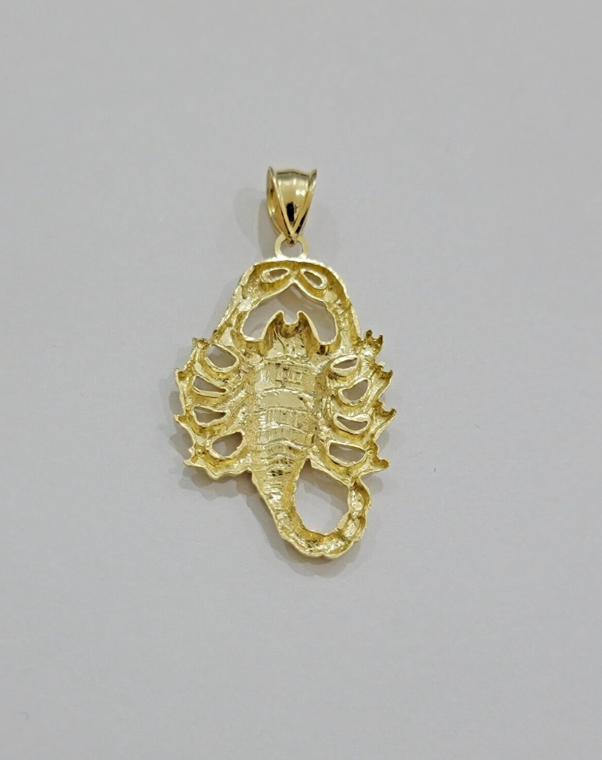 Real 10k Yellow Gold Charm Pendant Scorpio Zodiac Sign 10kt Genuine Men Women