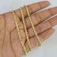 14k Solid Rope Chain Necklace 3mm 18"-28" Inch Yellow Gold Men Women 14Kt