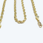 6mm 10k Gold Rope Chain Necklace 22 Inch Mens REAL 10kt Yellow Gold Strong SOLID