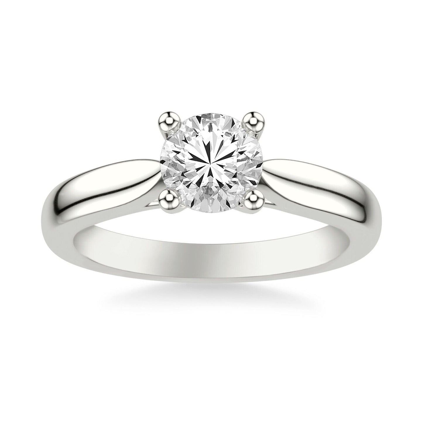 Real 14k White Gold IGI Certified 0.75CT Lab Created Diamond Ring Round VS