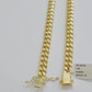 Real 10k Gold Chain Necklace Miami Cuban Link 7mm 20 - 30 Inch Men 10KT Box Lock