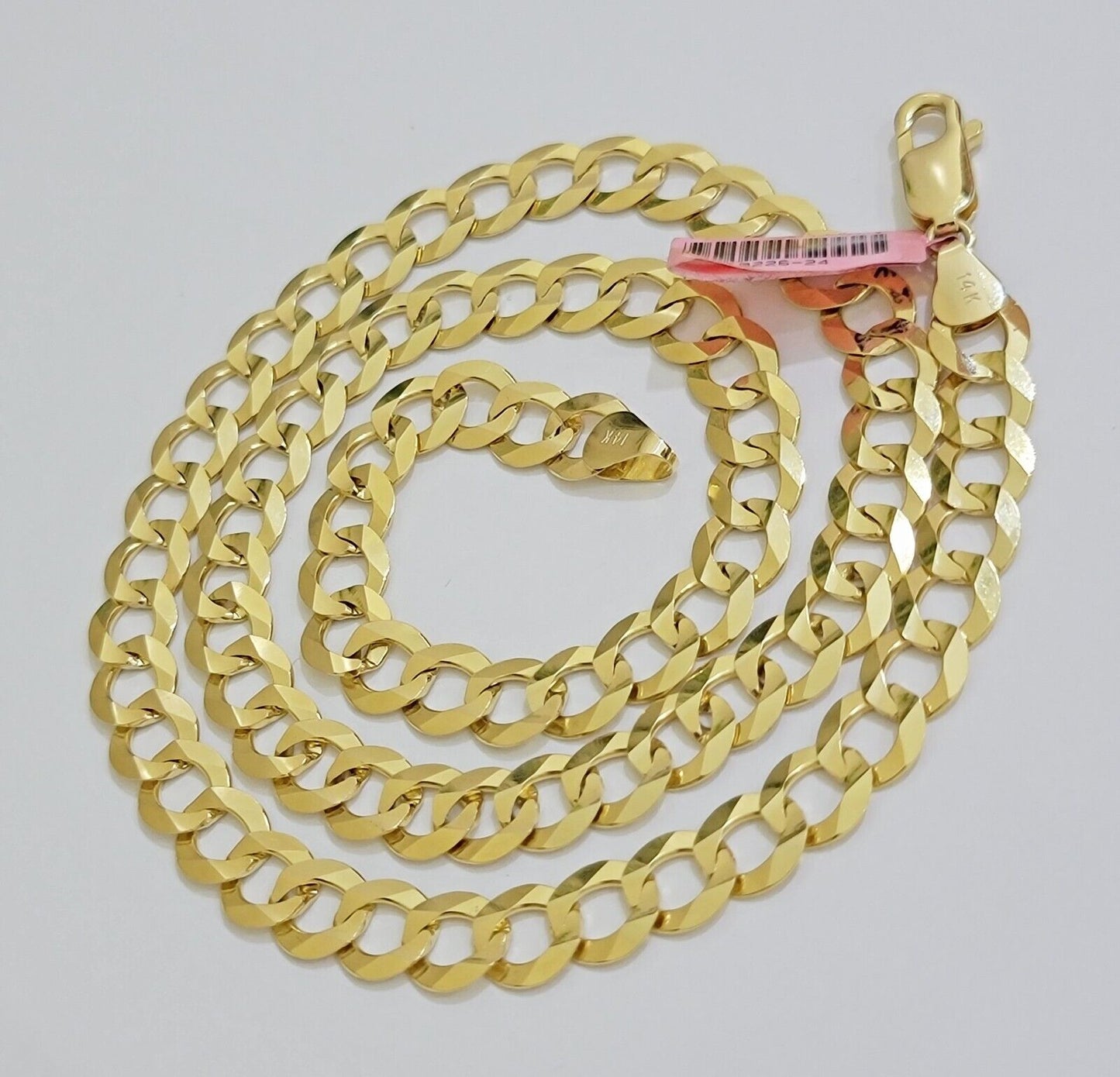 REAL 14k Gold Necklace Cuban Curb Link Chain Mens 10mm 20" - 30 Inch SOLID 14kt