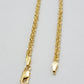 REAL 18k Yellow Gold Rope Chain Necklace SOLID 18-26 Inch 3mm 18kt Men's , Women