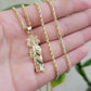 REAL 10k Gold Pendant & Solid Rope Chain Necklace 18" - 24 Inch Saint Jude Charm