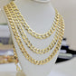 REAL 14k Gold Necklace Cuban Curb Link Chain Mens 9mm-11mm 18-30 Inch SOLID 14kt