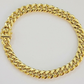 10k Yellow Gold Miami Cuban Link Bracelet 8" inch 9mm Real 10kt Box Lock