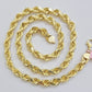 Real 14k Gold Rope Chain Necklace 28 Inch 8mm Mens Diamond cut SOLID 14KT Yellow