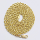 Solid 18k Gold Rope Chain Necklace 2mm 20'' Inch Real Men Women, 18ktYellow Gold