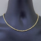 Real 10k Yellow Gold Chain Necklace Rope Chain 4mm 18 inch Solid 10kt Men Women