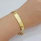 10k Gold Bracelet Id Name Plate Solid Yellow Gold 8Inch 8mm Cuban Curb Link REAL