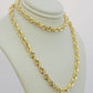 Real 10k Gold Necklace 6mm Rope 28 Inch Diamond Cut Solid 10kt Chain For mens