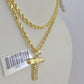 10k Gold Initial T Charm Rope Chain 16"-26" 2.5mm SET Necklace Alphabet Pendant