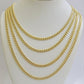 Real 14K Yellow Gold Chain Necklace Miami Cuban Link Chain 4.5mm 18" - 26'' Inch