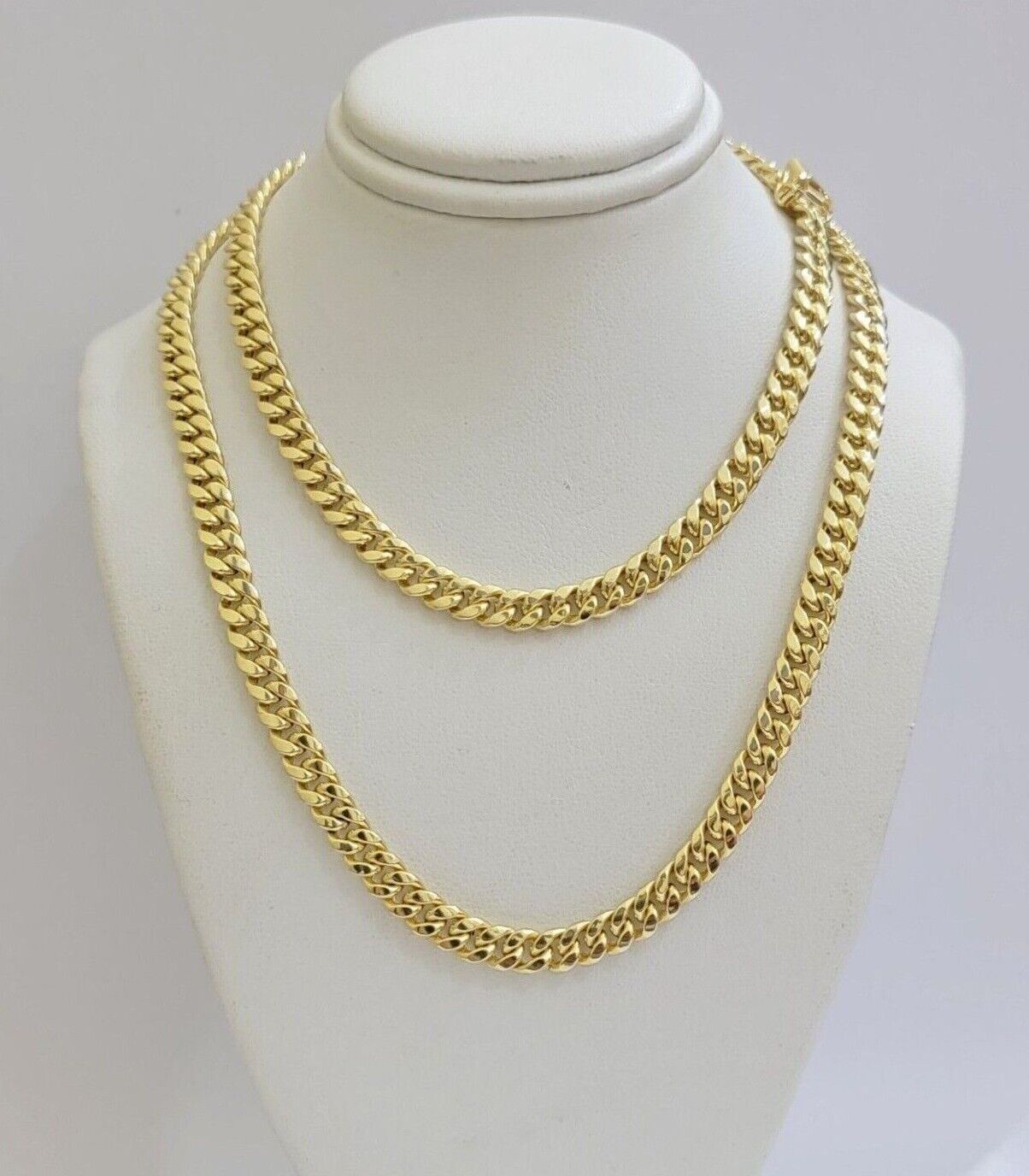 Mens 10k Gold Chain Necklace 6mm Miami Cuban Link 18 - 28 Inch REAL 10kt Yellow