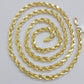 Real 10k Gold Rope Chain & Jesus Face Charm Pendant SET 5mm 18-28 inch Necklace