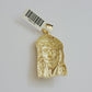 Real 10k Yellow Gold charm Pendant Jesus Head 2 Inch For Men's 10KT / CAL