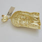 Real 10k Yellow Gold Jesus Face Head Pendant 3 Inch Charm For Men's, 10kt / CAL