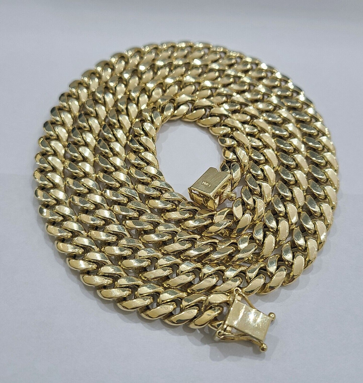 Real 10k Yellow Gold 8mm Miami Cuban Chain Necklace 18''-30'' inch 10kt Unisex