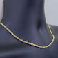 Real 10k Yellow Gold Chain Necklace Rope Chain 4mm 18 inch Solid 10kt Men Women