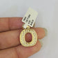 10k Gold Initial O Charm Rope Chain 16"-26" 2.5mm SET Necklace Alphabet Pendant