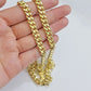 Real 10k Gold Necklace 8mm Miami Cuban Link Chain 26 Inch Men's 10KT STRONG LINK