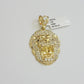Real 10k Yellow Gold Pendant Lion Head charm 1.5 Inch, Men's 10KT / CAL