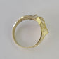10k Jesus Crucifix Cross Nugget Ring Casual Band Yellow Gold Brand New Religious