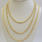 REAL 18k Yellow Gold Rope Chain Necklace SOLID 18-26 Inch 3mm 18kt Men's , Women