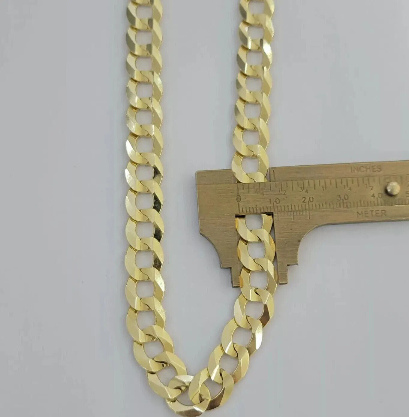 REAL 14k Gold Necklace Cuban Curb Link Chain Mens 11mm 20" - 30 Inch SOLID 14kt